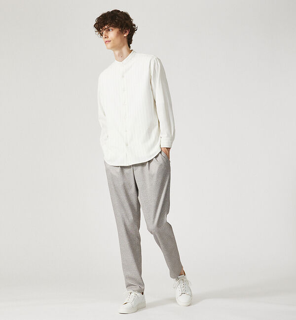 ABAHOUSE「【360&deg;ストレッチ】ポンチ リバープリント イージーパンツ」|スラックス|