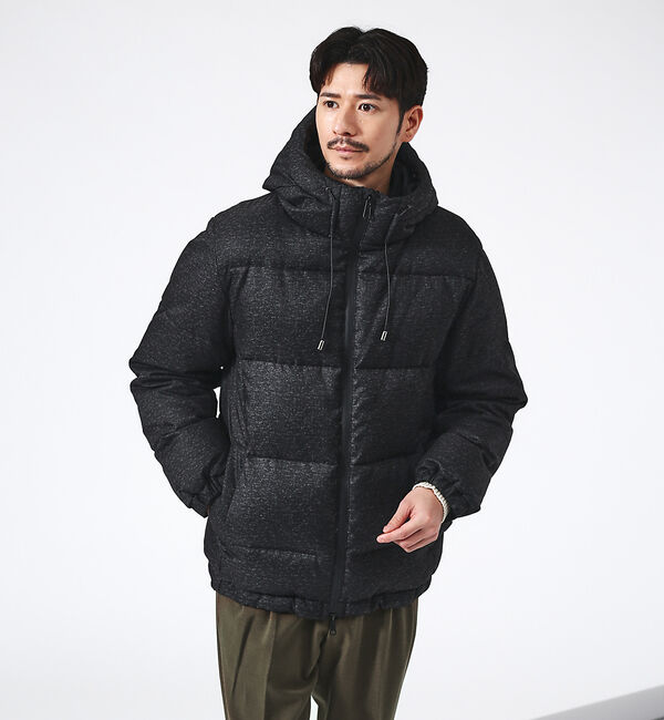 ABAHOUSE「【撥水】700FP ウールライク ダウンジャケット/フードブルゾン」|ダウン|