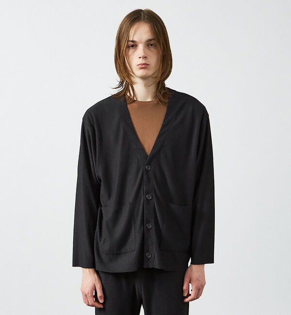 ABAHOUSE「【AH ABAHOUSE/セットアップ対応】プリーツ カーディガン」|カーディガン|