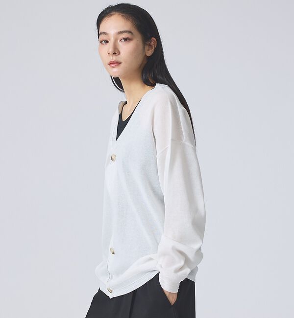 ABAHOUSE「【FORTUNA/フォルトゥナ】 DRYTECHカーディガン/ドライテックニット」|カーディガン|