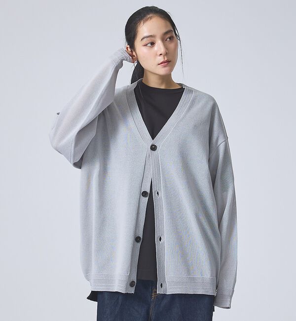 ABAHOUSE「【FORTUNA/フォルトゥナ】 DRYTECHカーディガン/ドライテックニット」|カーディガン|