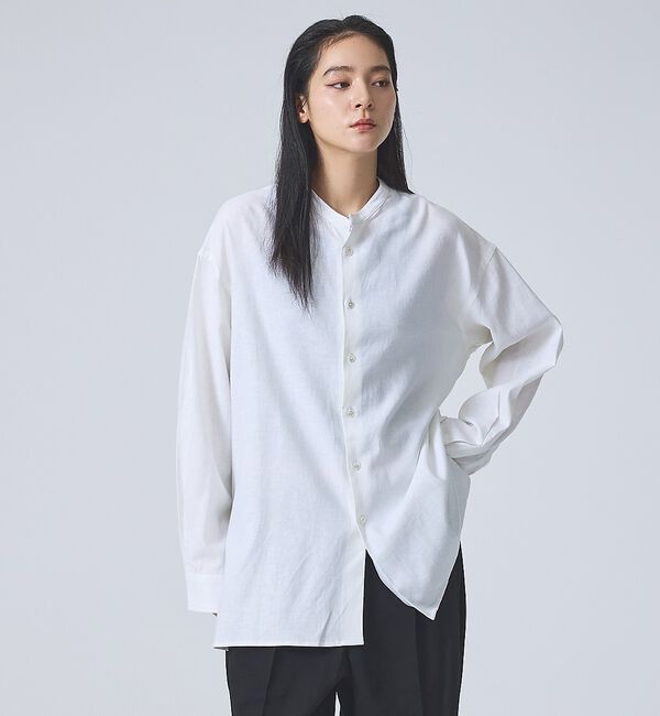 ABAHOUSE「【FORTUNA /フォルトゥナ】DoubleLinenShirt/ダブルリネン」|シャツ・ブラウス|