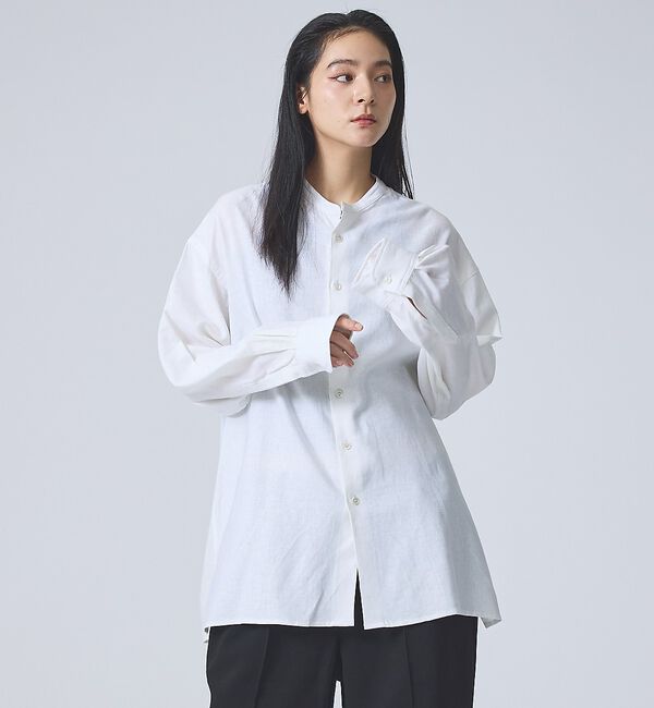 ABAHOUSE「【FORTUNA /フォルトゥナ】DoubleLinenShirt/ダブルリネン」|シャツ・ブラウス|