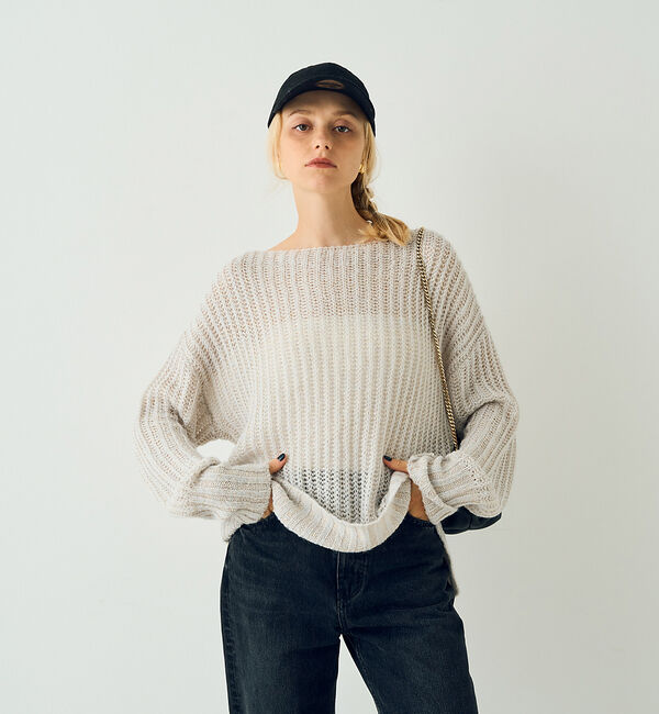 Rouge vif「シアーモヘヤミックス畔プルオーバー」|ニット・セーター|