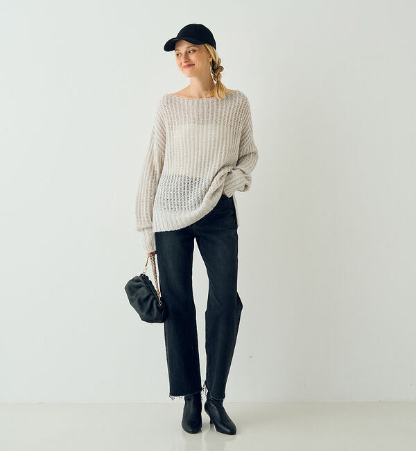 Rouge vif「シアーモヘヤミックス畔プルオーバー」|ニット・セーター|