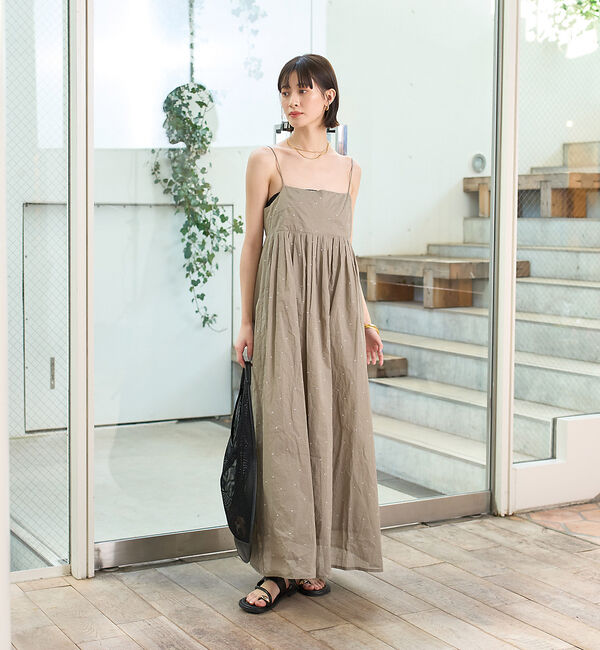 Rouge vif「シルバードット刺繍ワンピース」|ワンピース|