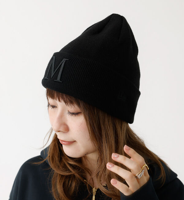 Rouge vif「【MICA&times;NEW ERA/マイカ&times;ニューエラ】knit cap ロゴ刺繍ニット」|その他|ブラック