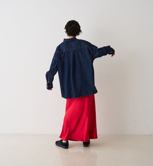 Rouge vif「【2026SS新作】【ロングセラー】NEW オーバーサイズデニムシャツ」|シャツ・ブラウス|