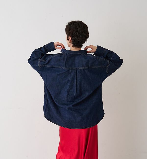 Rouge vif「【2026SS新作】【ロングセラー】NEW オーバーサイズデニムシャツ」|シャツ・ブラウス|