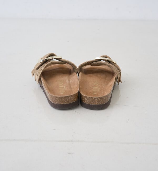 Rouge vif「【VINILO/ヴィニーロ】スウェードバックルフリンジサンダル【予約】」|サンダル|