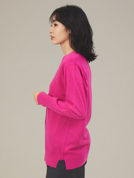 qualite「《アンサンブル対応》ウールハイゲージニットカーデ」|カーディガン|