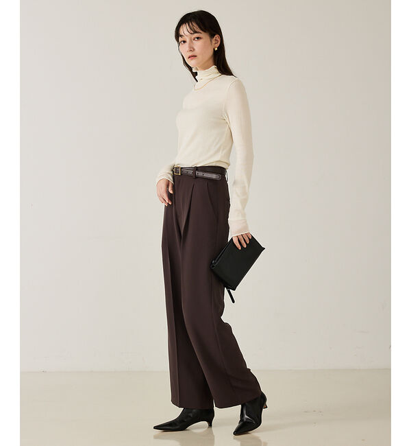 qualite「シルクMIXテレコプルオーバー」|ニット・セーター|