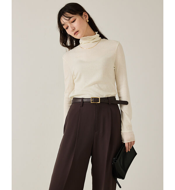 qualite「シルクMIXテレコプルオーバー」|ニット・セーター|