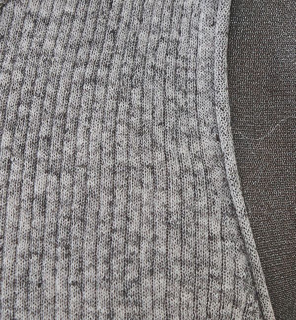 qualite「シアーミックスリブノースリーブ」|キャミソール|