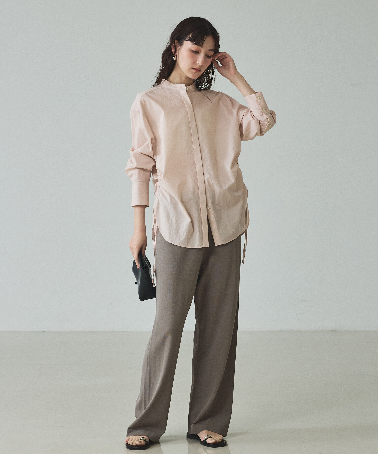 qualite「ウエストドロストシャツ」|シャツ・ブラウス|