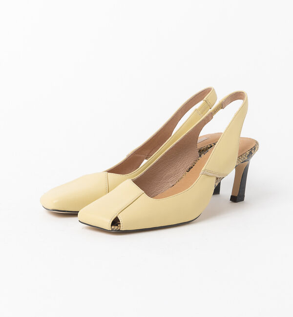 AU BANNISTER「スクエアトゥ スリングバックパンプス」|パンプス|クリーム