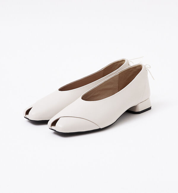 AU BANNISTER「ピープトゥリボンソフトシューズ」|パンプス|