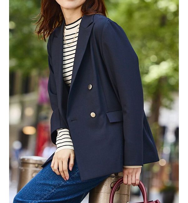 abahouse mavie「【エニデイカセット】ダブルジャケット」|その他|ダークネイビー