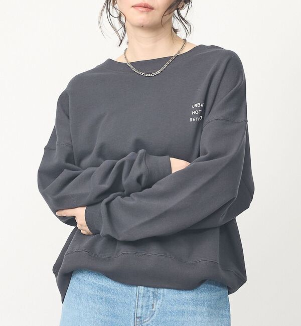 abahouse mavie「【軽やか素材】ロゴスウェット/長袖/トレーナー/春カラー」|スウェット・ジャージ|チャコールグレー