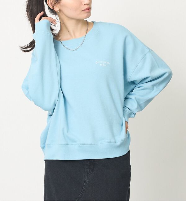 abahouse mavie「【軽やか素材】ロゴスウェット/長袖/トレーナー/春カラー」|スウェット・ジャージ|サックスブルー