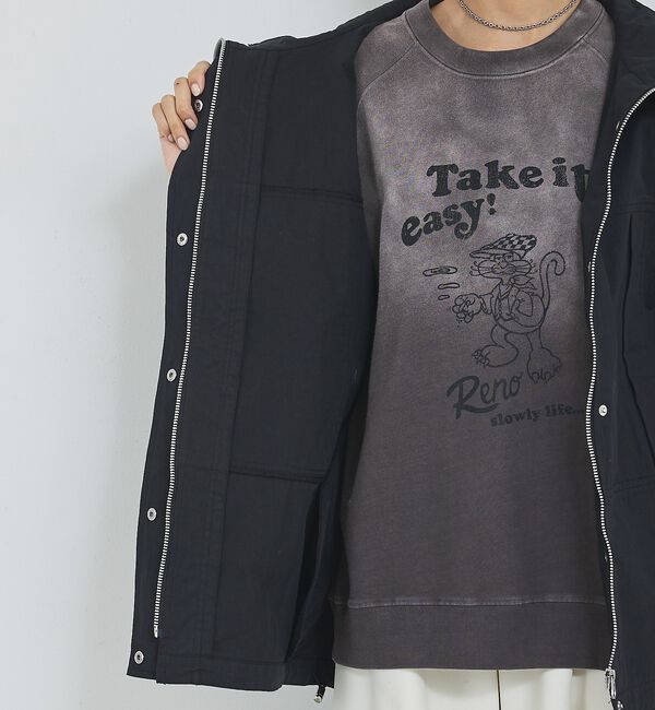 abahouse mavie「【ミドル丈】フーデッドブルゾン/春服/マウンテンパーカー/通勤/羽織り」|ブルゾン・スタジャン|