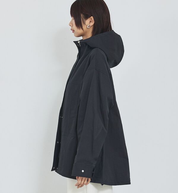 abahouse mavie「【ミドル丈】フーデッドブルゾン/春服/マウンテンパーカー/通勤/羽織り」|ブルゾン・スタジャン|