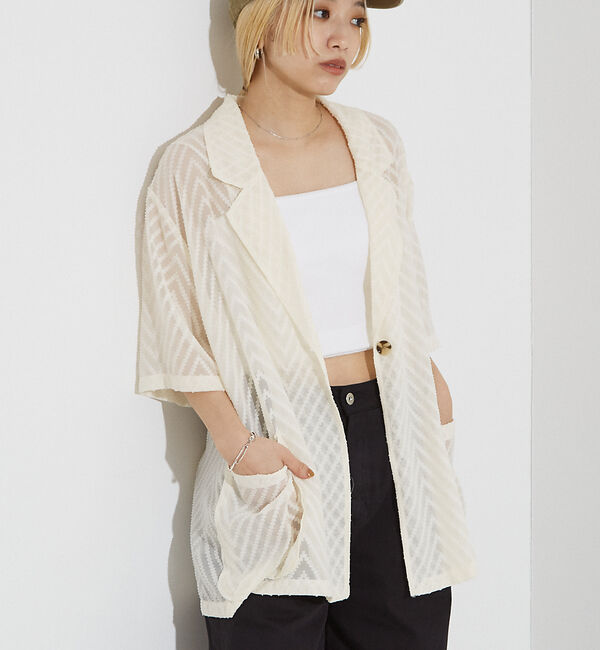 NOMINE「シングル 半袖ジャケット」|その他|アイボリー