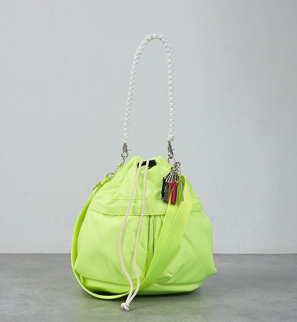 NOMINE「【cheek】kinchakucode 2WAY コードハンドル 巾着 トートバ」|ショルダー・メッセンジャー|イエロー