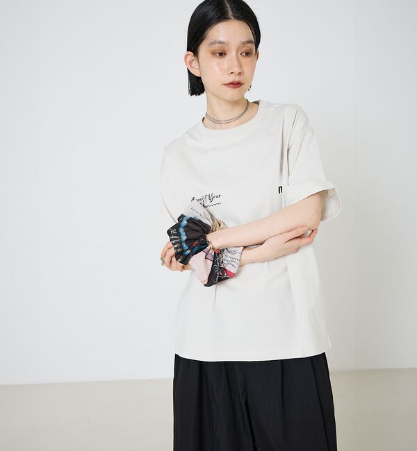 NOMINE「【LY】Haarelastiek　転写プリント ビッグ シュシュ」|ヘアバンド|