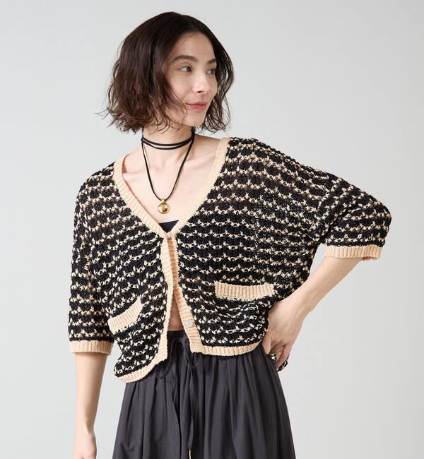 Liesse「メッシュニットジャケット」|カーディガン|