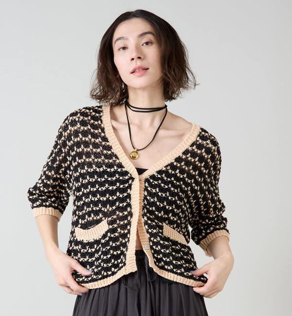 Liesse「メッシュニットジャケット」|カーディガン|