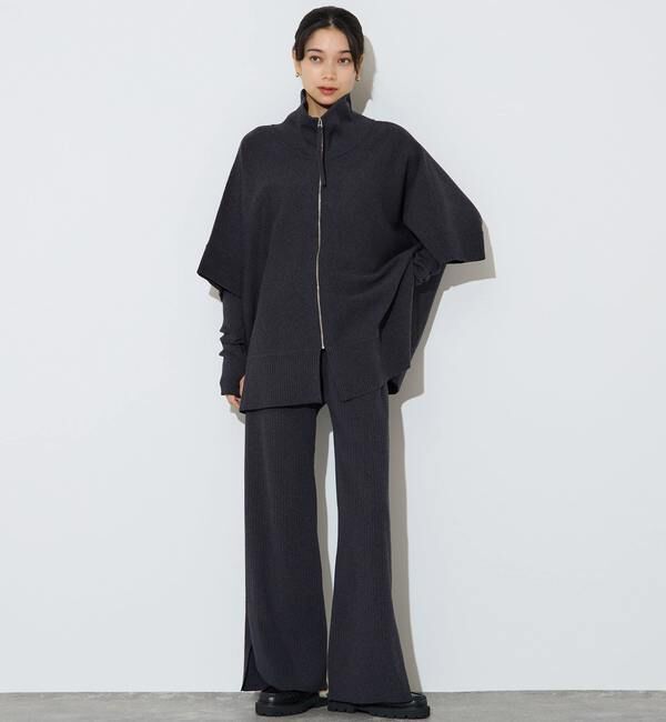 Liesse「【大草直子さんコラボ】2WAYケープジップニット」|カーディガン|