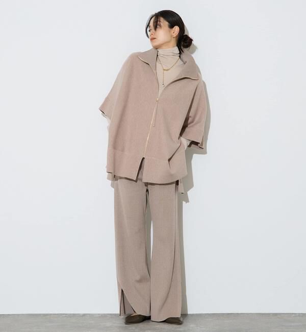 Liesse「【大草直子さんコラボ】2WAYケープジップニット」|カーディガン|