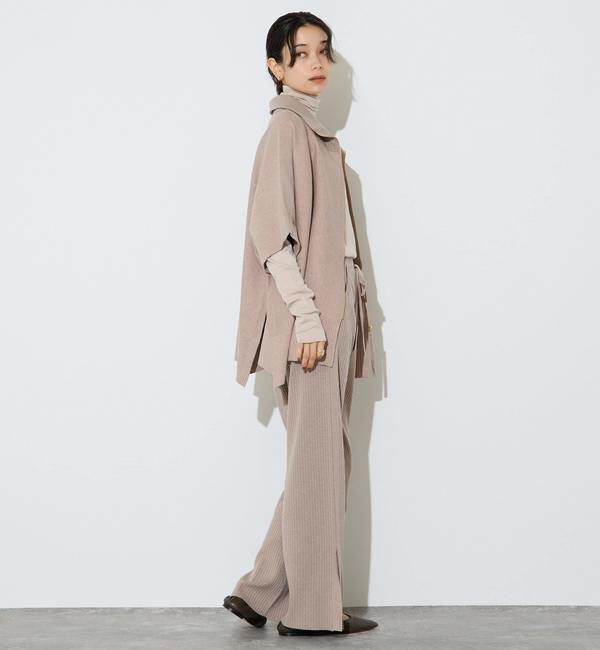 Liesse「【大草直子さんコラボ】2WAYケープジップニット」|カーディガン|