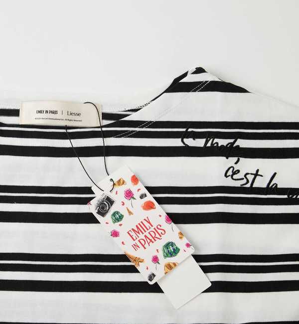 Liesse「《コラボ》Emily in Paris　ボーダーカットソー」|Tシャツ・カットソー|