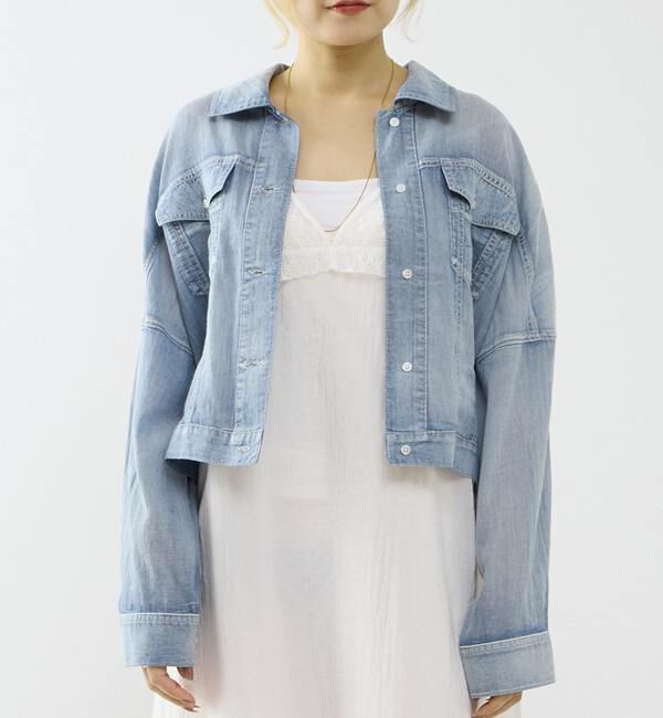 SOFFITTO「シアーGジャン型デニムシャツ」|シャツ・ブラウス|ケミカルウォッシュ