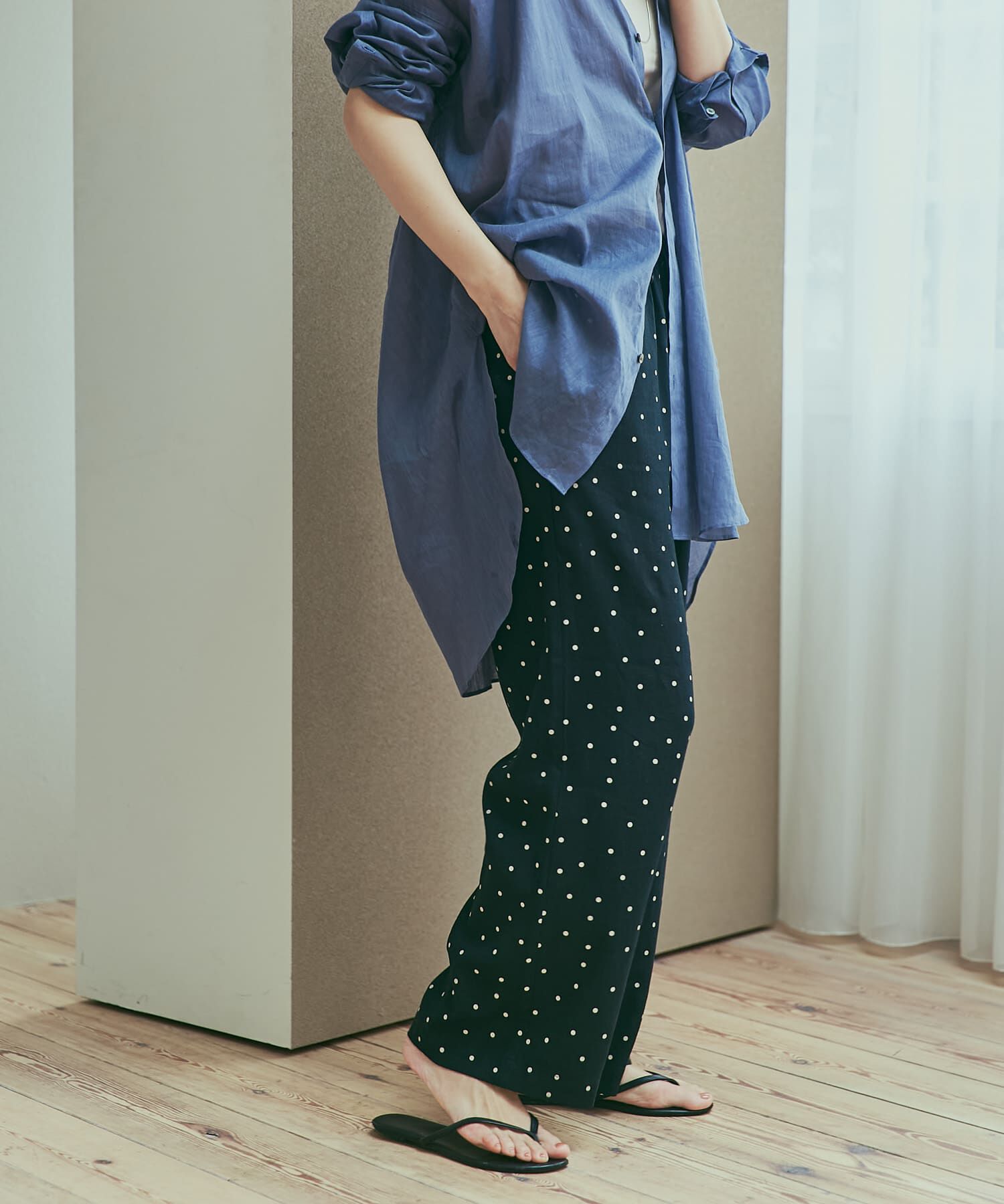 URBAN RESEARCH DOORS「リネンレーヨンドットイージーパンツ」|その他|