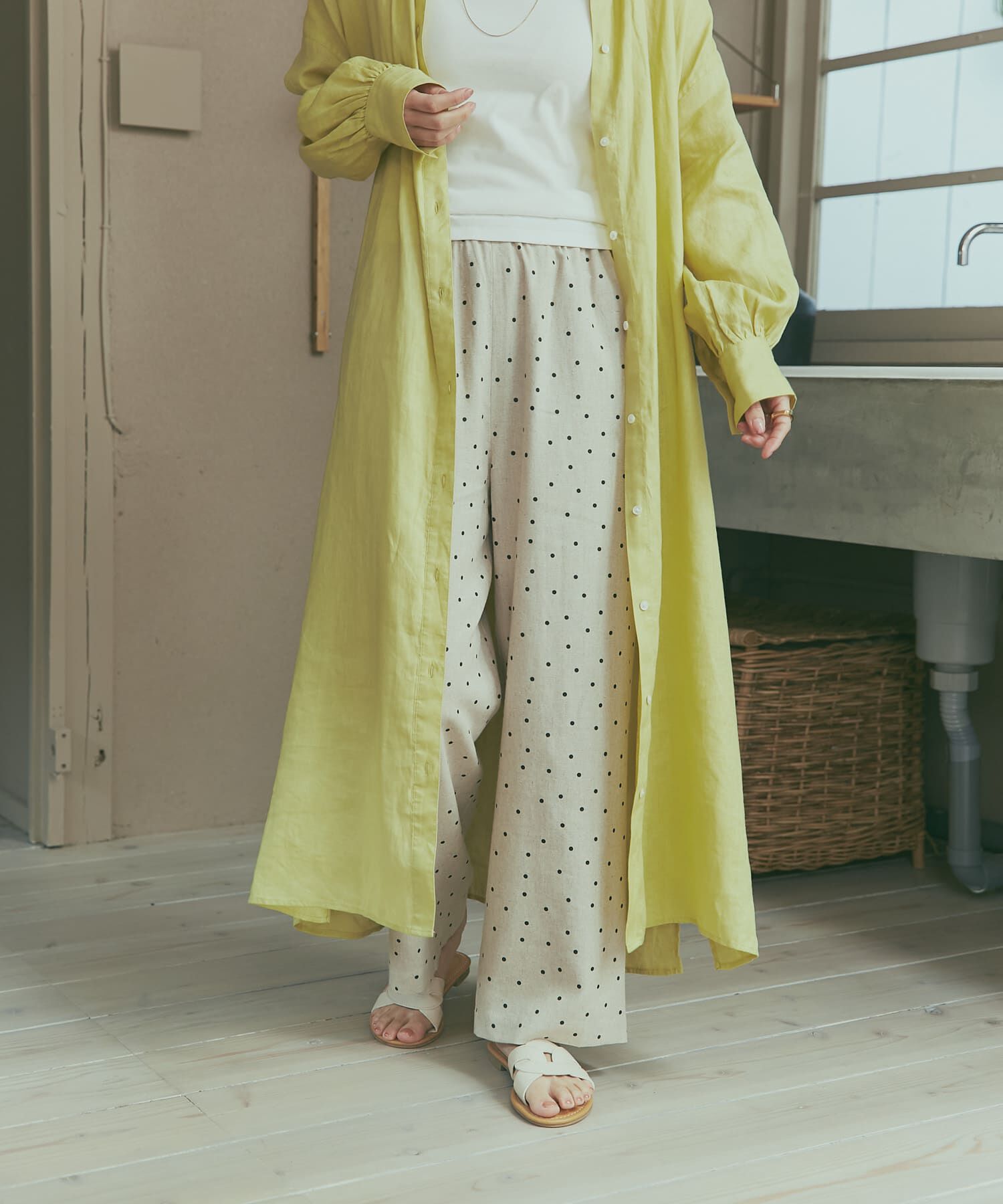 URBAN RESEARCH DOORS「リネンレーヨンドットイージーパンツ」|その他|