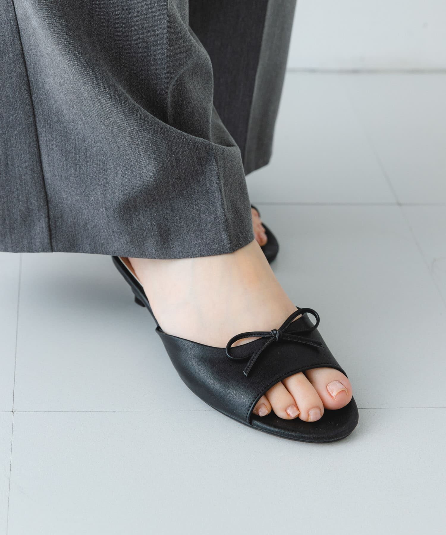 RODE SKO「『MADE IN JAPAN』リボンミュール」|サンダル|