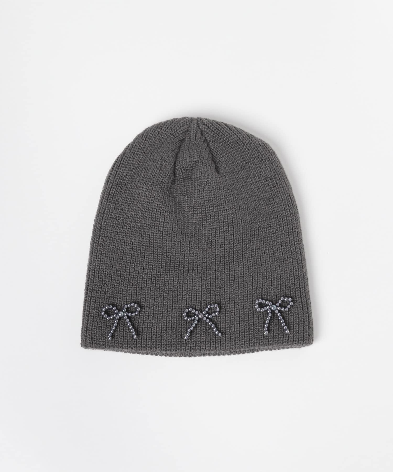 SMELLY「リボンニットワッチ」|ニット帽|