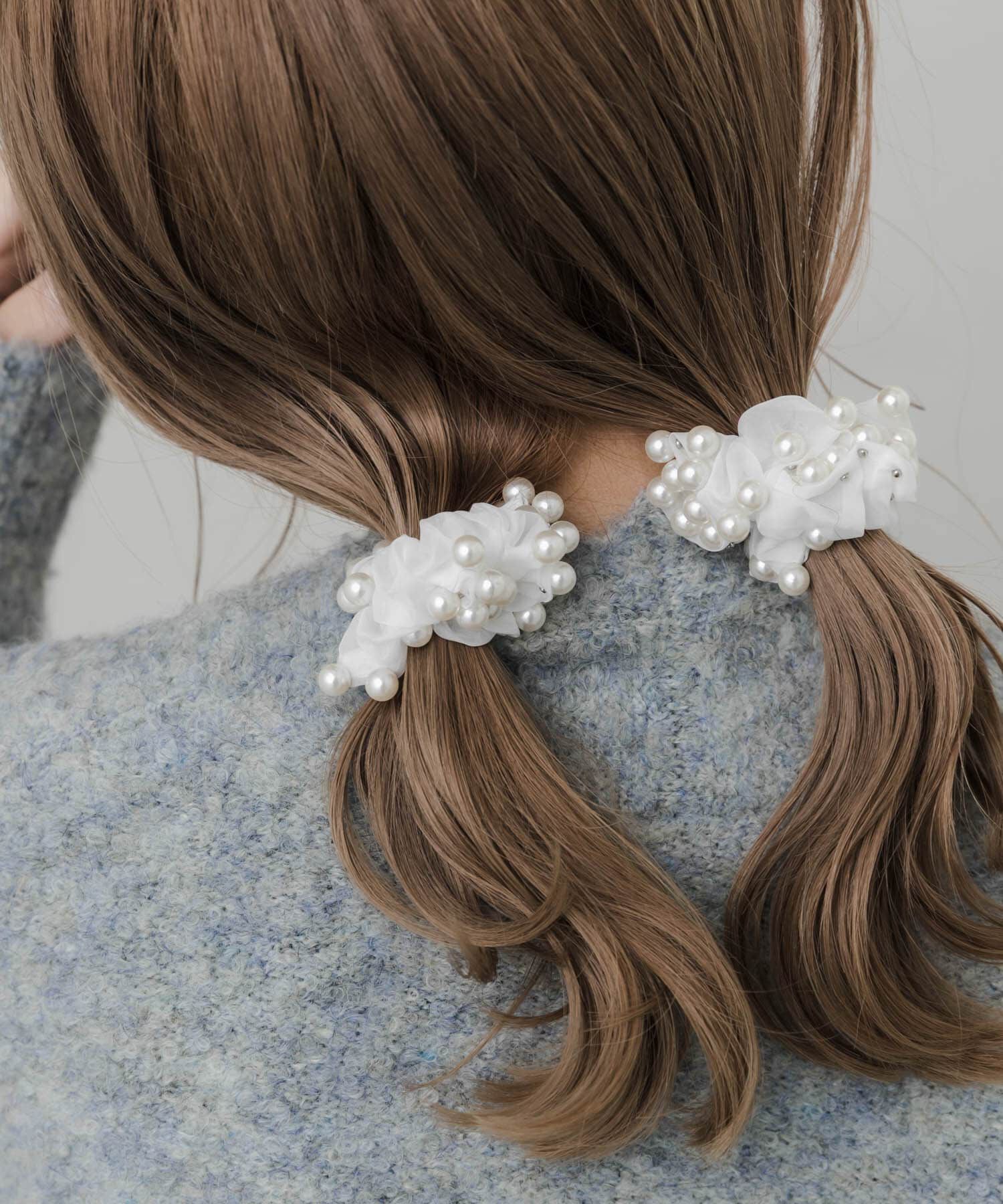 SMELLY「パールシアー2セットミニシュシュ」|ヘアゴム・シュシュ|