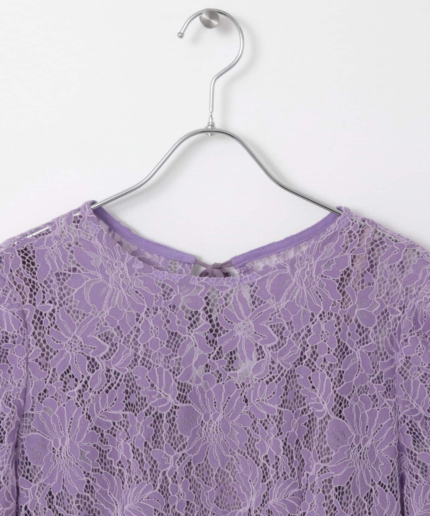 URBAN RESEARCH ROSSO「kaene　配色レースエプロンドレス」|ワンピース|