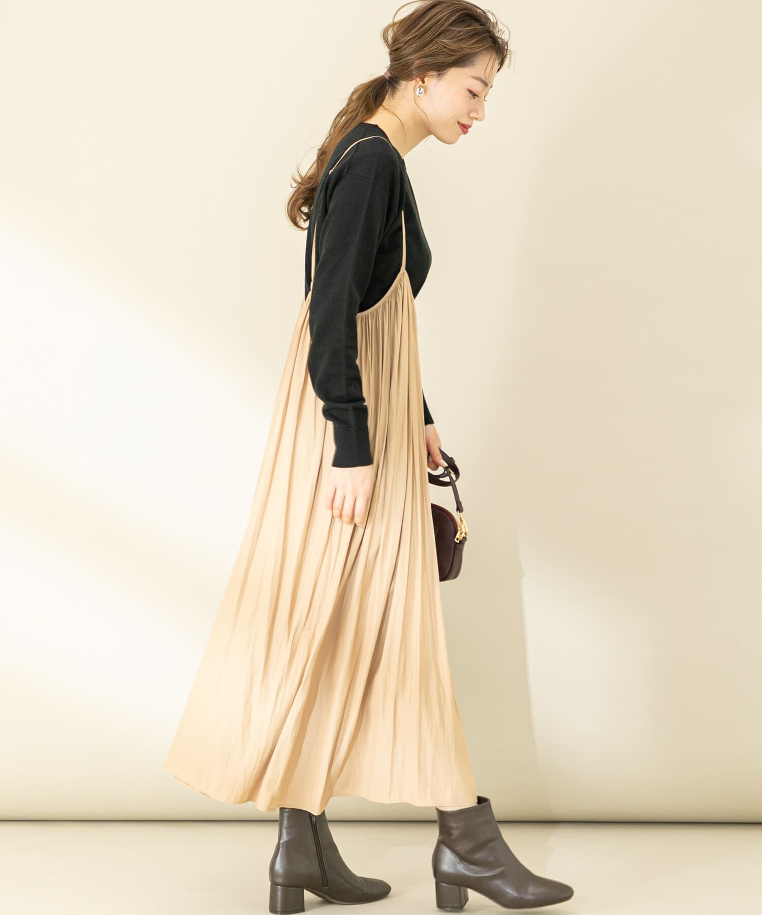 Sonny Label 「プリーツキャミワンピ&times;クルーニット」|ワンピース|