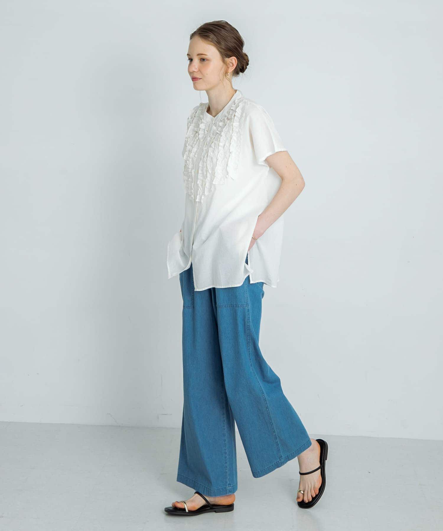 Sonny Label 「エアリーコットンフリルフレンチシャツブラウス」|シャツ・ブラウス|