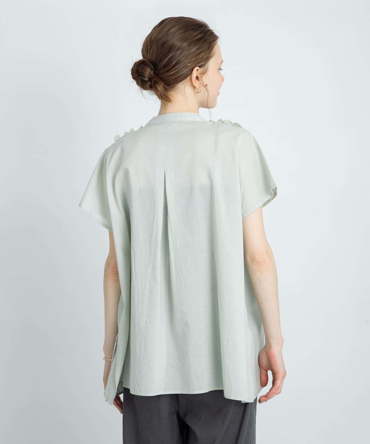 Sonny Label 「エアリーコットンフリルフレンチシャツブラウス」|シャツ・ブラウス|