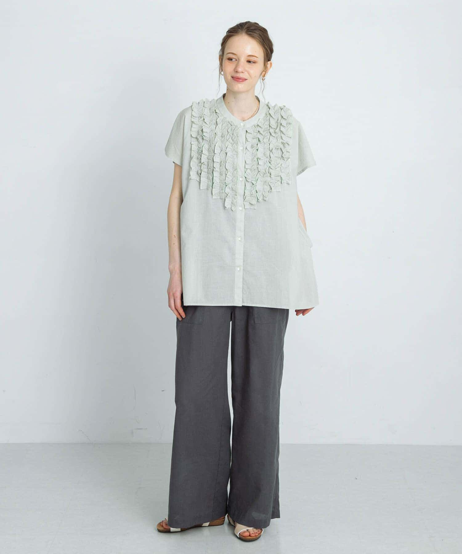 Sonny Label 「エアリーコットンフリルフレンチシャツブラウス」|シャツ・ブラウス|