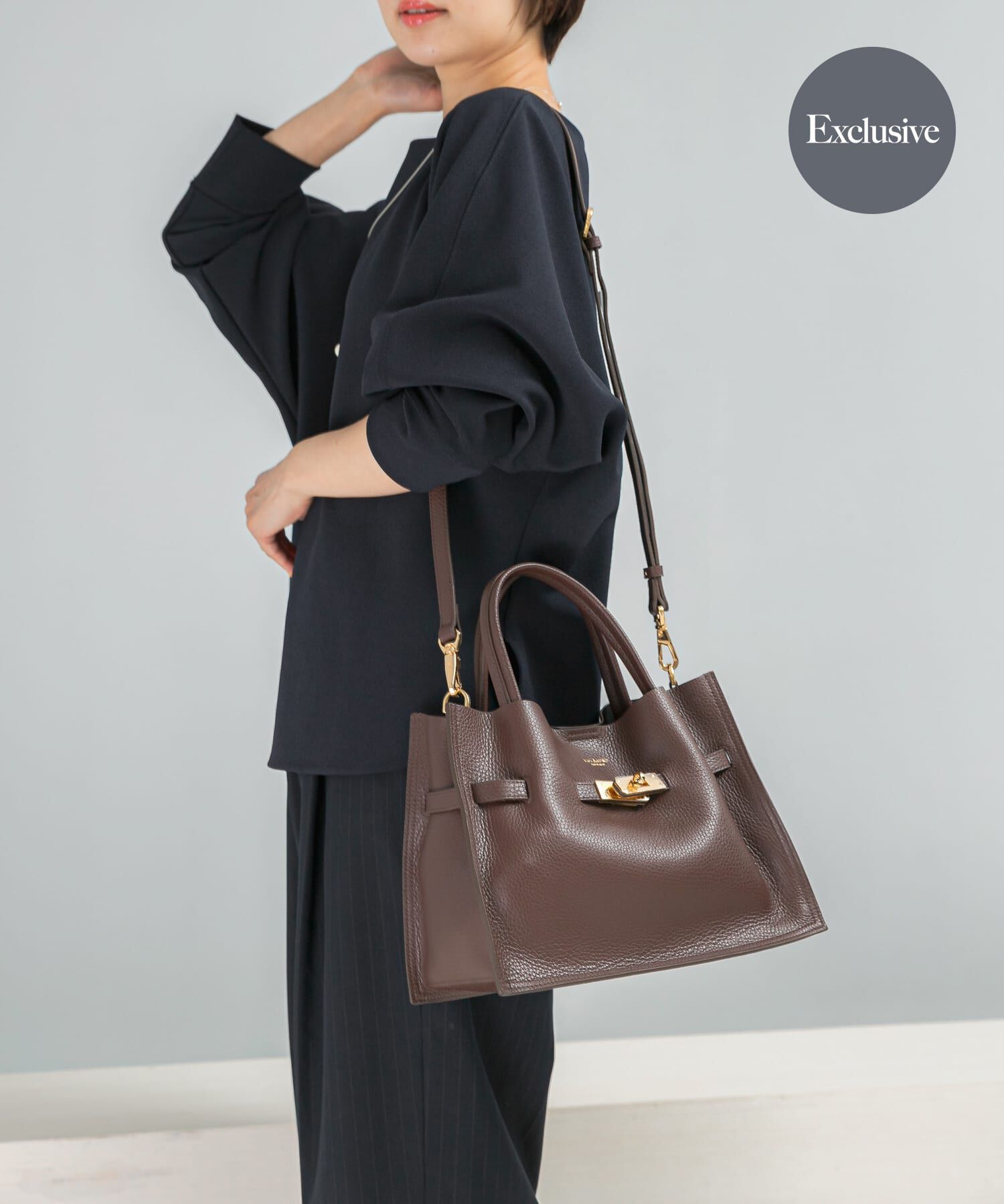 URBAN RESEARCH ROSSO「VIOLA d&rsquo;ORO　TRERO M」|トートバッグ|ダークブラウン