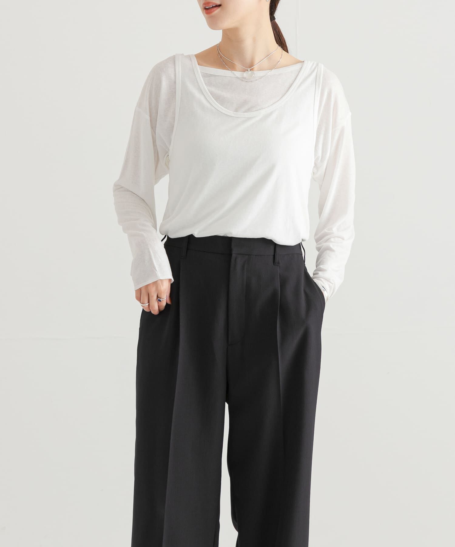 URBAN RESEARCH「Uネックシアータンクトップ」|タンクトップ|