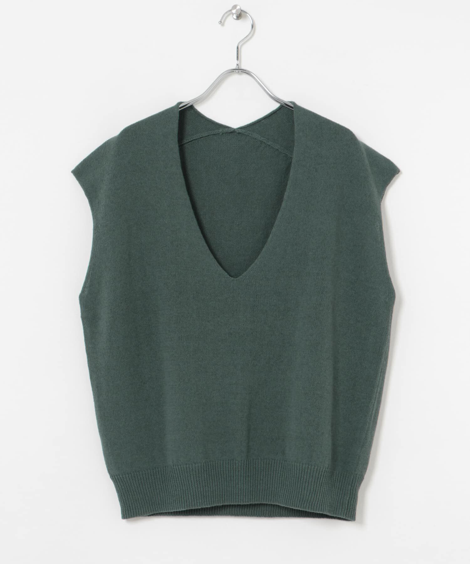 URBAN RESEARCH「リネンコットンVネックニットベスト」|ベスト・ジレ|