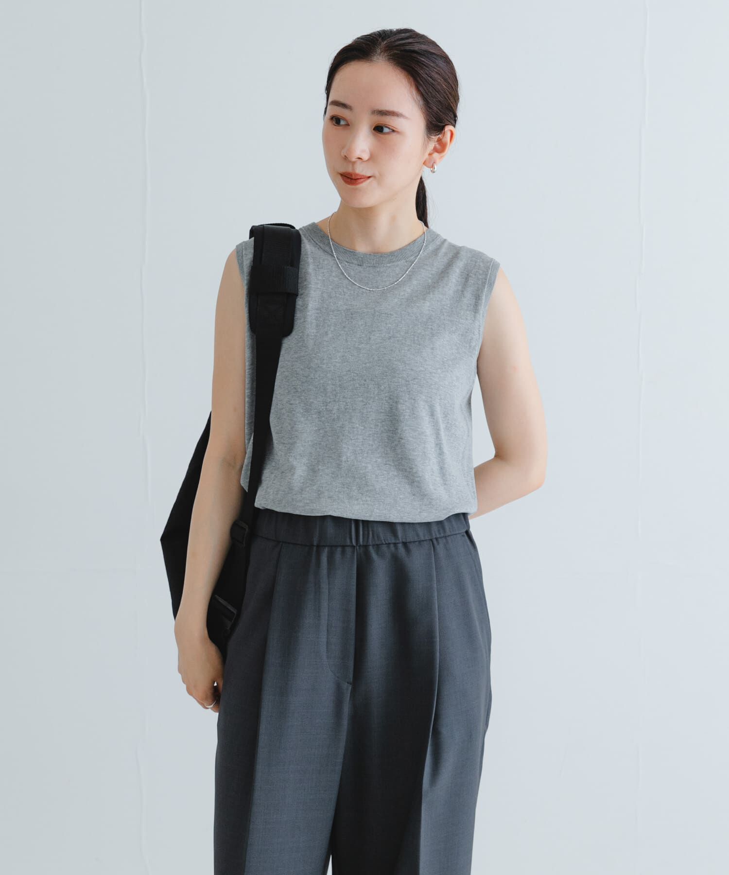 URBAN RESEARCH「UVカット加工ノースリーブニット」|タンクトップ|